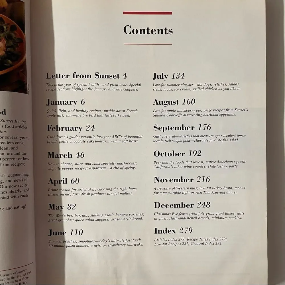 Vintage Sunset Recipe Annual 1997 Edition Hardcover Cookbook GUC